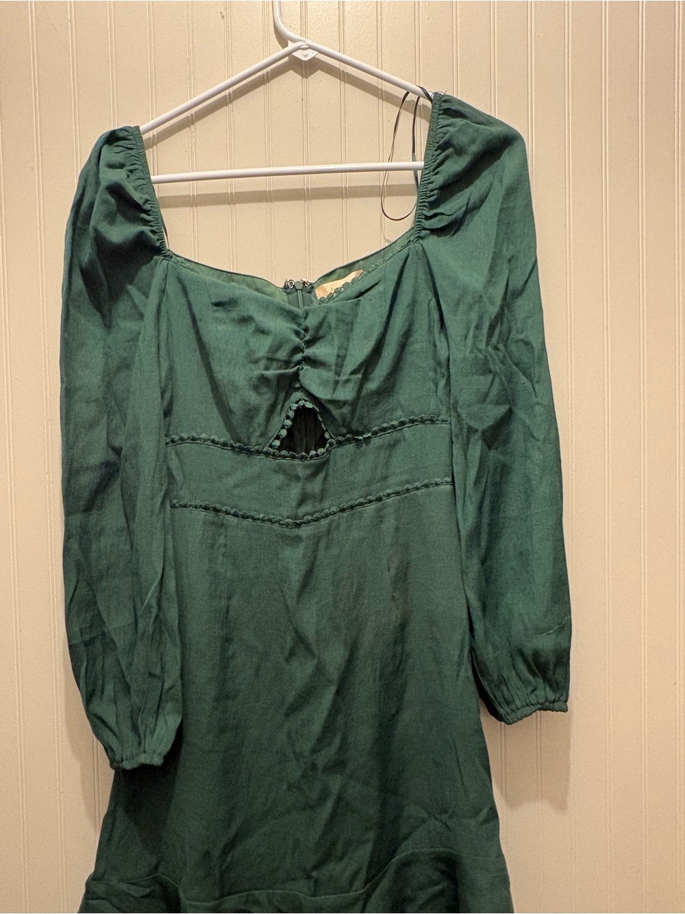 Altar'd State Emerald Green Mini Dress with Square Neck